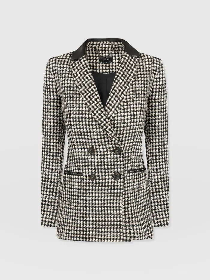 Saint And Sofia Blazers Women Cambridge Blazer 8211 Houndstooth Houndstooth