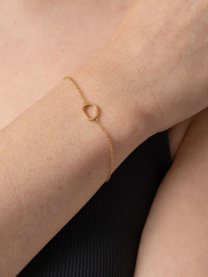 Saint And Sofia Bracelets Women Organic Open Oval Bracelet 8211 Gold Gold