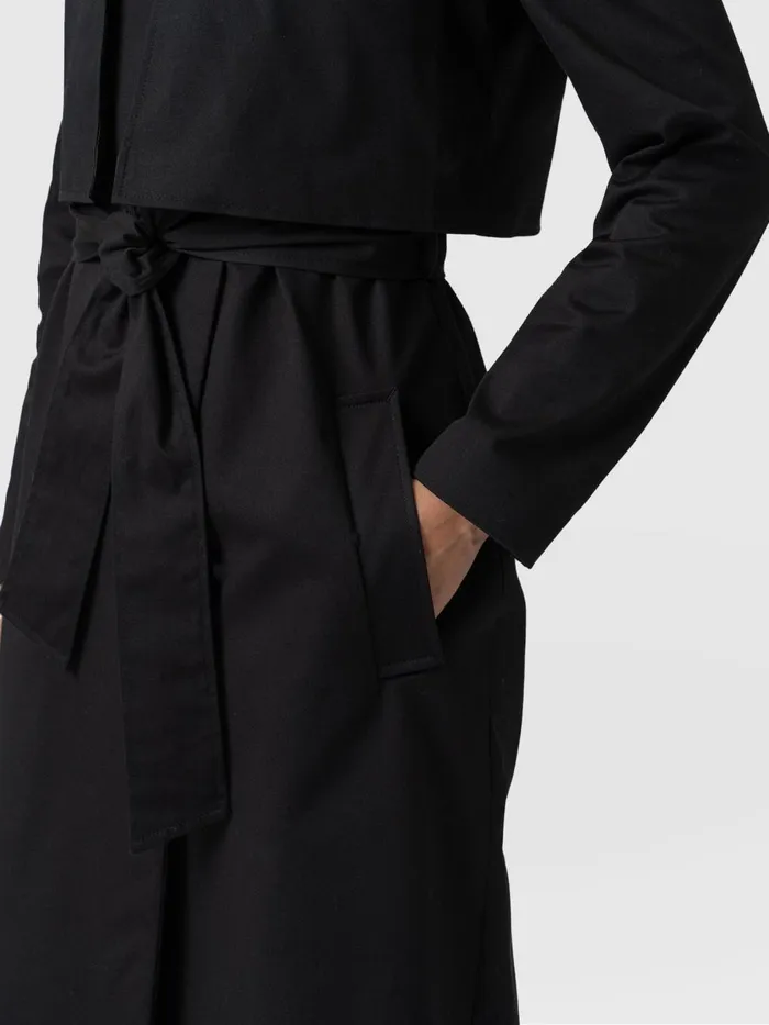 Saint And Sofia Coats and Jackets Women Classic Trench Coat 8211 Black Black