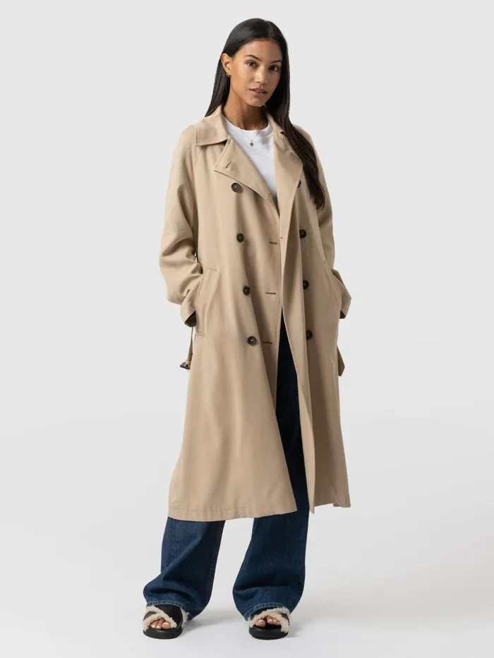 Saint And Sofia Coats and Jackets Women Marion Double Breasted Trench 8211 Beige Beige Saint And Sofia Coats and Jackets Women Marion Double Breasted Trench 8211 Beige Beige