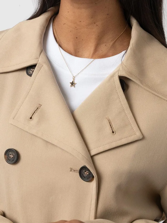 Saint And Sofia Coats and Jackets Women Marion Double Breasted Trench 8211 Beige Beige