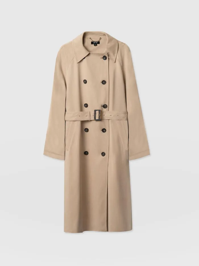 Saint And Sofia Coats and Jackets Women Marion Double Breasted Trench 8211 Beige Beige
