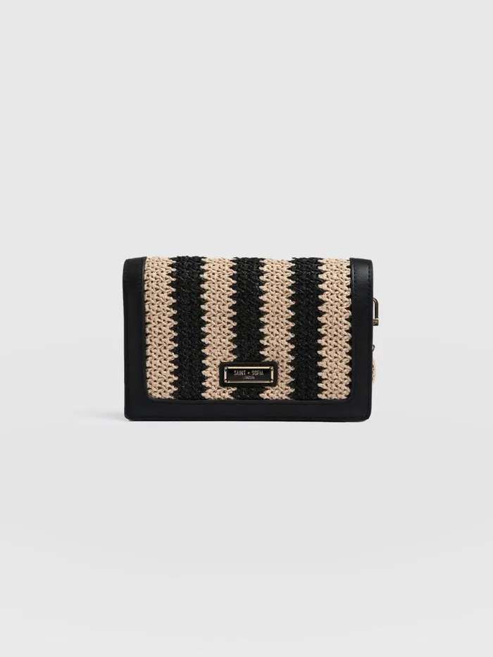 Saint And Sofia Cross Body Bags Women Primrose Wallet On Chain 8211 BeigeBlack Raffia Beigeblack Raffia Saint And Sofia Cross Body Bags Women Primrose Wallet On Chain 8211 BeigeBlack Raffia Beigeblack Raffia