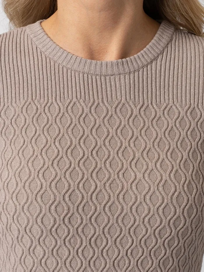 Saint And Sofia Knitwear Women Primrose Knit Sweater 8211 Malt Malt