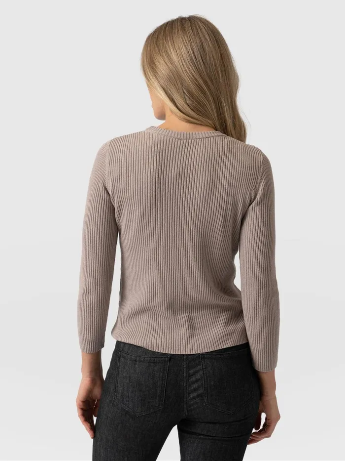 Saint And Sofia Knitwear Women Primrose Knit Sweater 8211 Malt Malt
