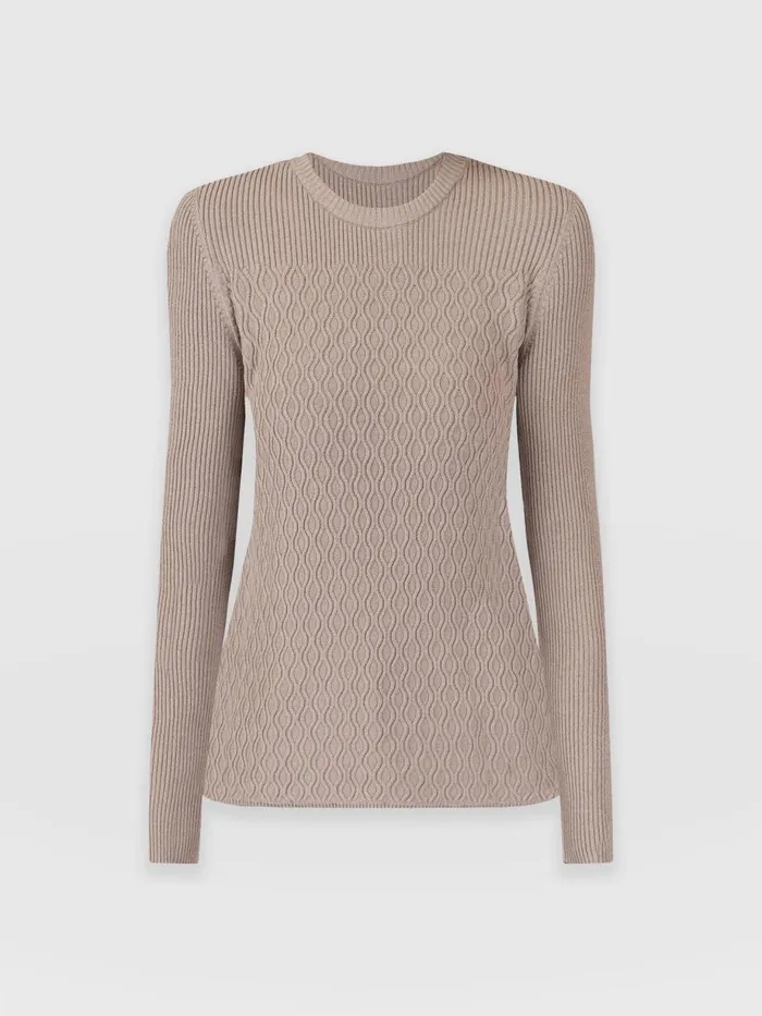 Saint And Sofia Knitwear Women Primrose Knit Sweater 8211 Malt Malt