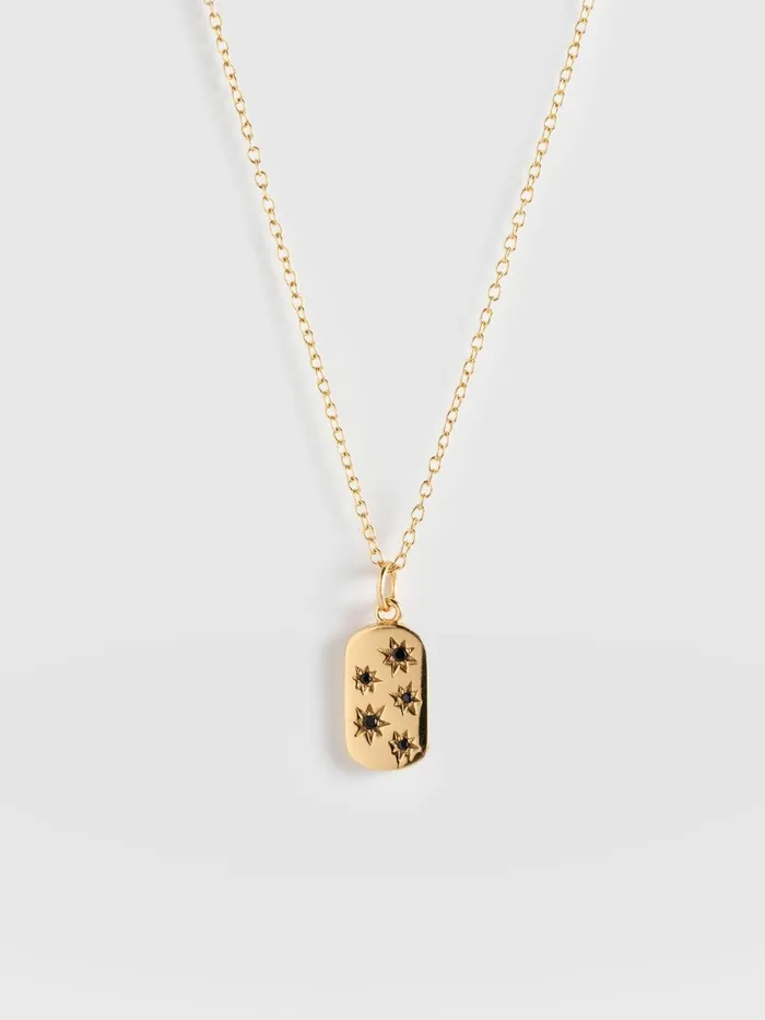 Saint And Sofia Necklaces Women Scatter Star Charm Necklace 8211 GoldBlack Goldblack Saint And Sofia Necklaces Women Scatter Star Charm Necklace 8211 GoldBlack Goldblack