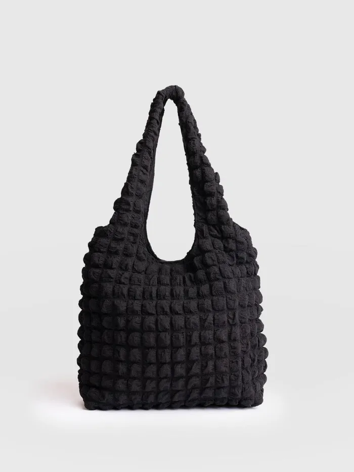 Saint And Sofia Nylon Bags Women Soho Shoulder Tote Bag 8211 Black Black