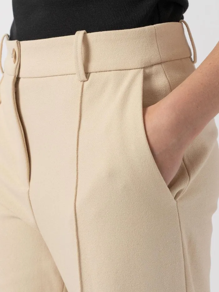 Saint And Sofia Pants Women Cambridge Tailored Wide Leg Pant 8211 Beige Beige