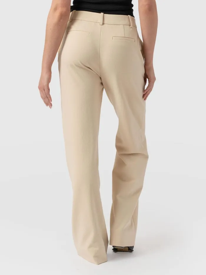 Saint And Sofia Pants Women Cambridge Tailored Wide Leg Pant 8211 Beige Beige