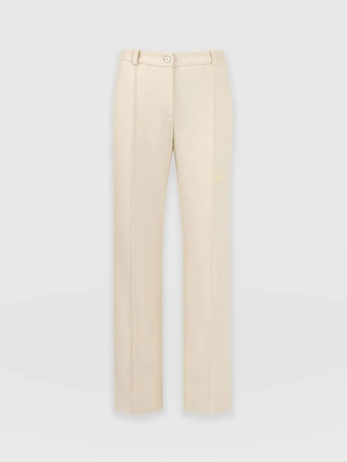 Saint And Sofia Pants Women Cambridge Tailored Wide Leg Pant 8211 Beige Beige