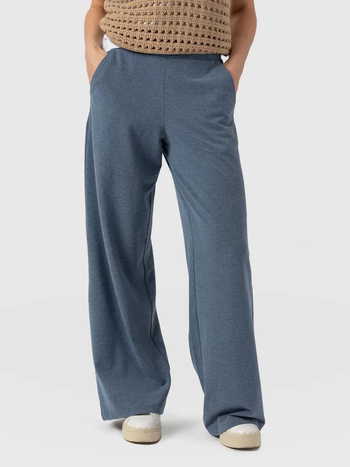 Saint And Sofia Pants Women Keller Wide Leg Pant 8211 Blue Blue