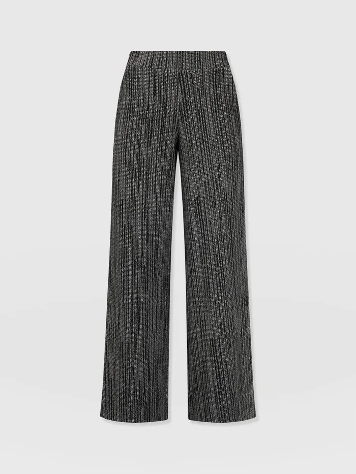 Saint And Sofia Pants Women Keller Wide Leg Pant 8211 GreyBlack Greyblack