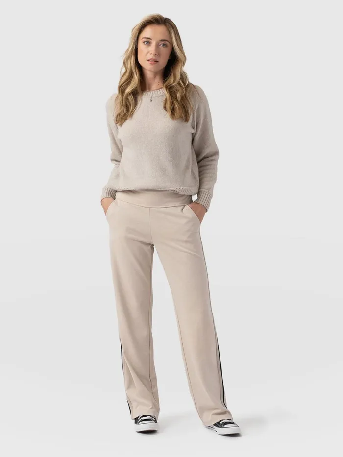 Saint And Sofia Pants Women Runway PantLight BeigeBlackCream Stripe Blackcream Stripe Saint And Sofia Pants Women Runway PantLight BeigeBlackCream Stripe Blackcream Stripe
