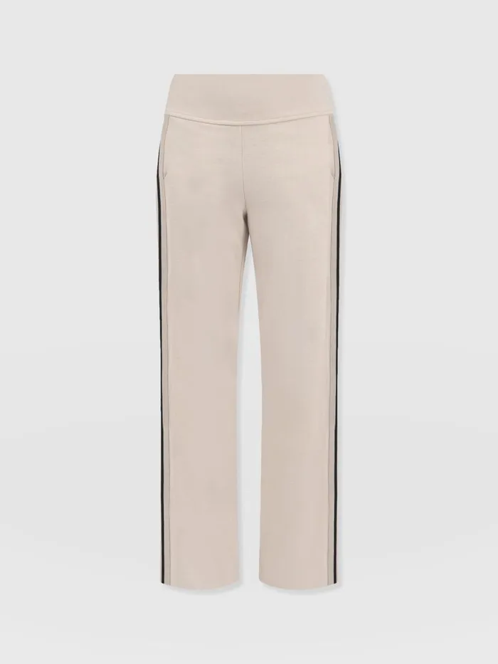 Saint And Sofia Pants Women Runway PantLight BeigeBlackCream Stripe Blackcream Stripe