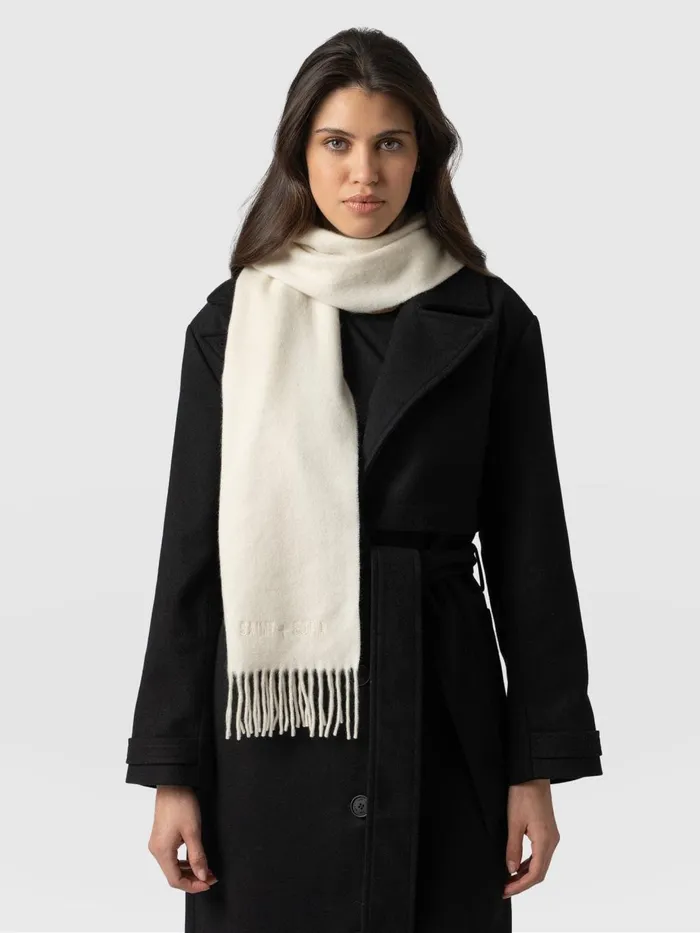 Saint And Sofia Scarves and Hats Women Cashmere Scarf 8211 Cream Cream