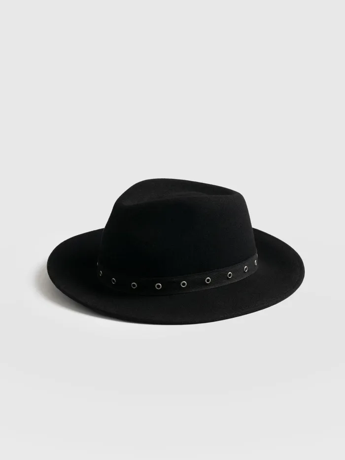 Saint And Sofia Scarves and Hats Women Ramona Studded Hat 8211 Black Black