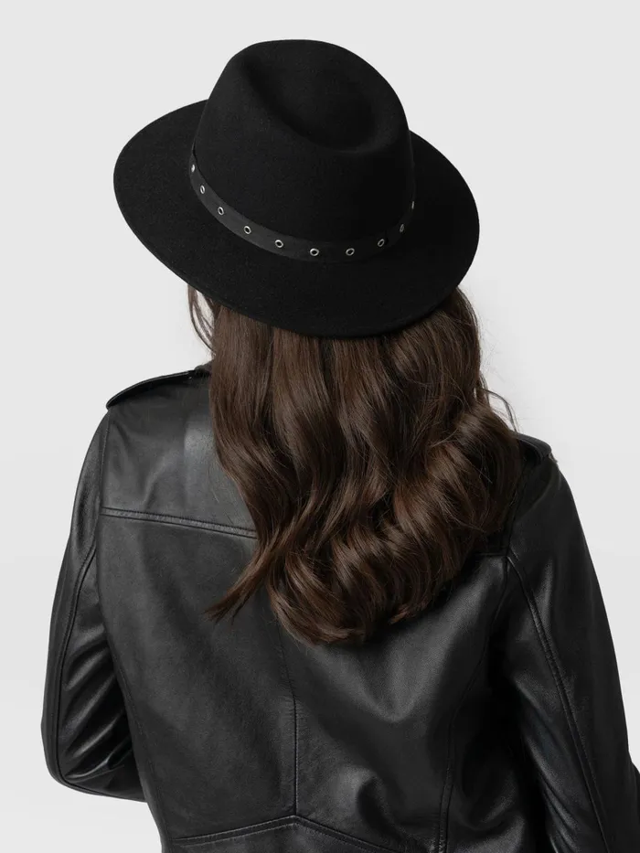 Saint And Sofia Scarves and Hats Women Ramona Studded Hat 8211 Black Black