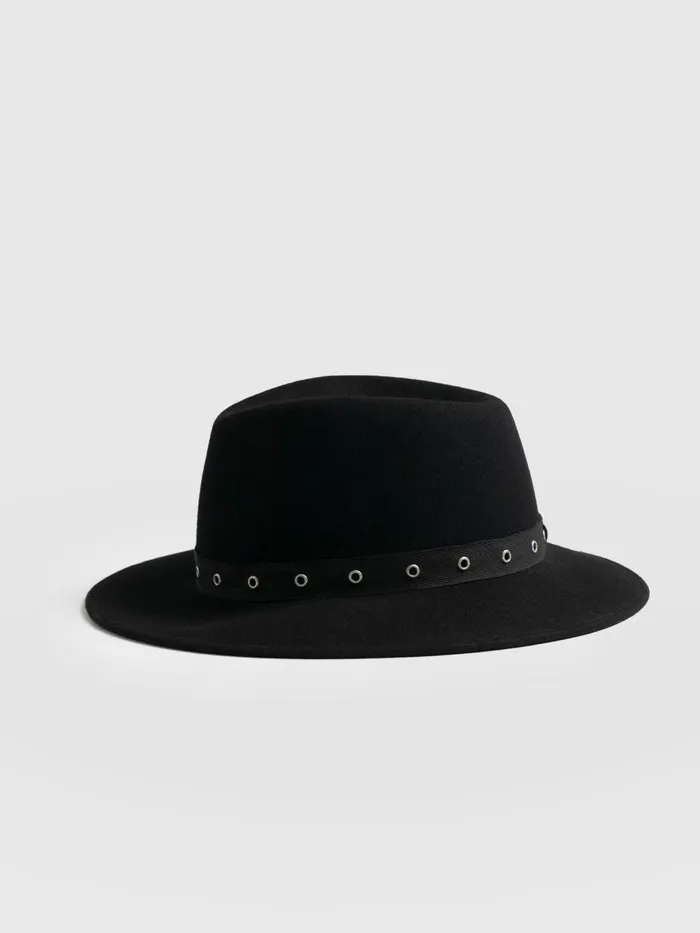 Saint And Sofia Scarves and Hats Women Ramona Studded Hat 8211 Black Black