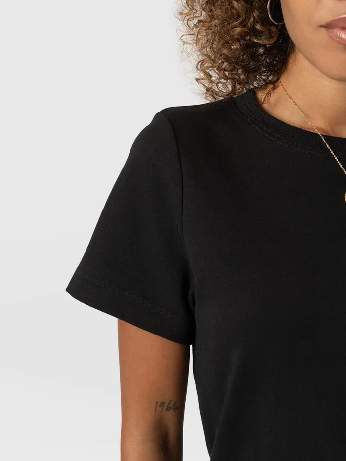 Saint And Sofia TShirts and Tanks Women Chelsea Crew Neck Tee 8211 Black Black