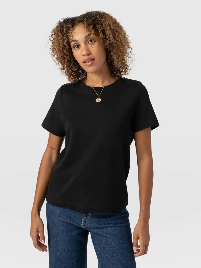 Saint And Sofia TShirts and Tanks Women Chelsea Crew Neck Tee 8211 Black Black
