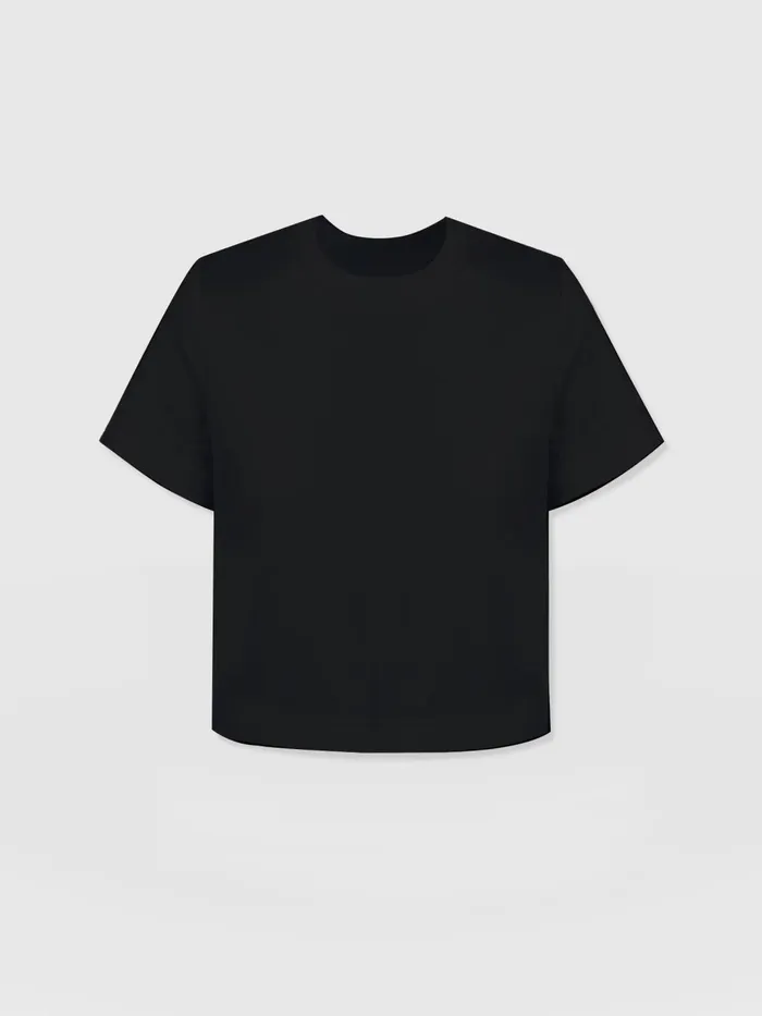 Saint And Sofia TShirts and Tanks Women Chelsea Crew Neck Tee 8211 Black Black