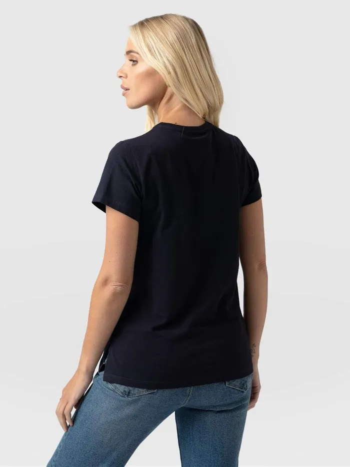 Saint And Sofia TShirts and Tanks Women Easy Cotton Tee 8211 Navy Navy
