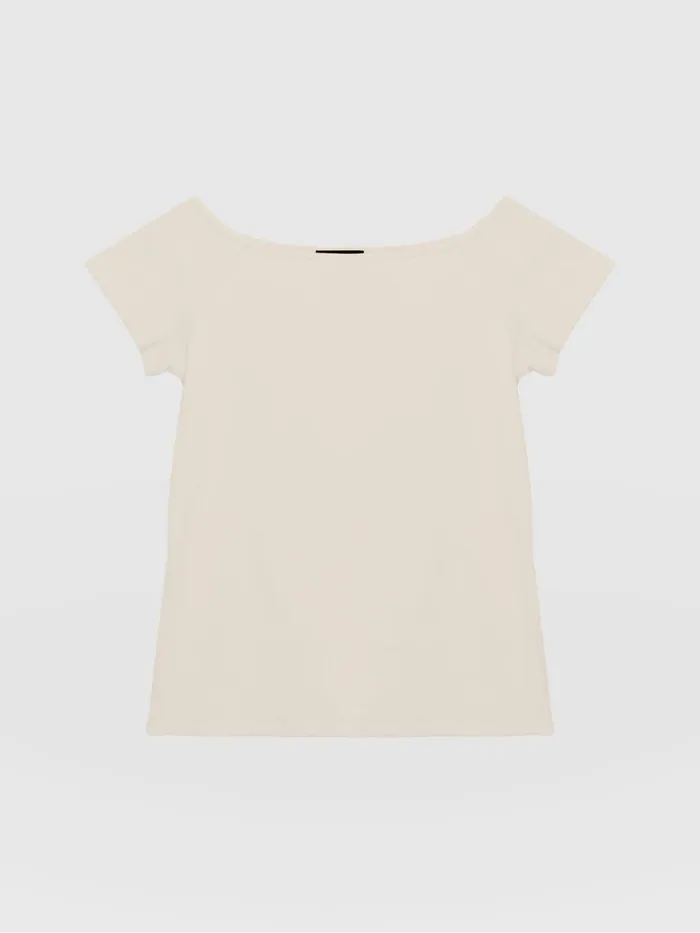 Saint And Sofia TShirts and Tanks Women Riviera Tee 8211 Cream Cream