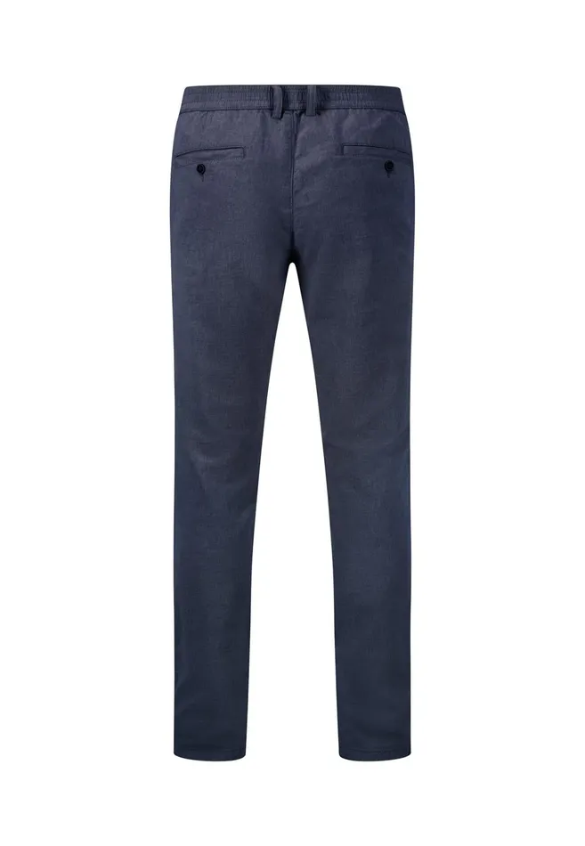 Sale Men FYNCHHATTON Light Chino Pants Made Of Linen Cotton Mix Dark Navystone Sale Men FYNCHHATTON Light Chino Pants Made Of Linen Cotton Mix Dark Navystone
