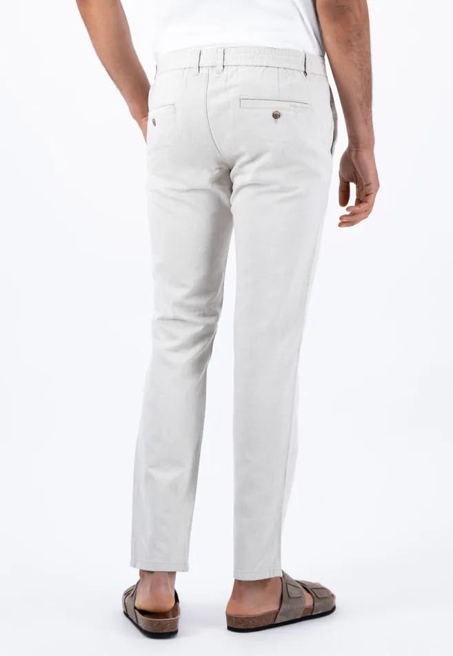Sale Men FYNCHHATTON Light Chino Pants Made Of Linen Cotton Mix Dark Navystone Sale Men FYNCHHATTON Light Chino Pants Made Of Linen Cotton Mix Dark Navystone