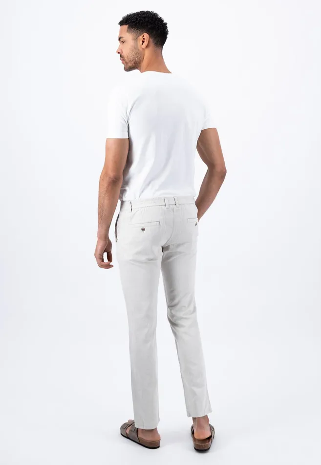 Sale Men FYNCHHATTON Light Chino Pants Made Of Linen Cotton Mix Dark Navystone Sale Men FYNCHHATTON Light Chino Pants Made Of Linen Cotton Mix Dark Navystone