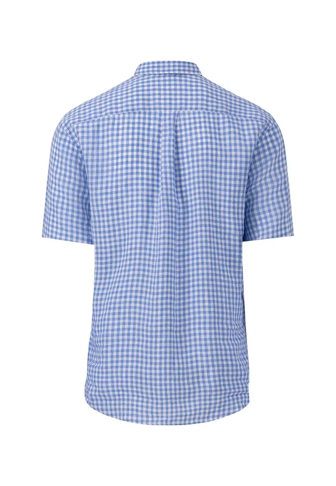 Sale Men FYNCHHATTON Maritime Short Arm Linen Shirt Crystal Bluewhitenightsummer Breeze Sale Men FYNCHHATTON Maritime Short Arm Linen Shirt Crystal Bluewhitenightsummer Breeze