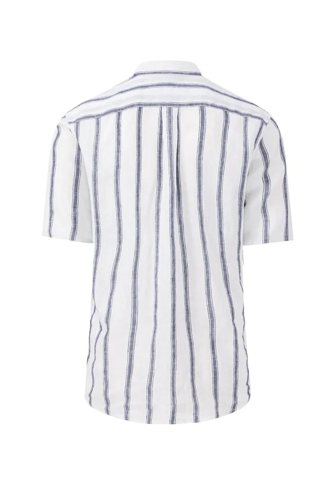 Sale Men FYNCHHATTON Maritime Short Arm Linen Shirt Crystal Bluewhitenightsummer Breeze Sale Men FYNCHHATTON Maritime Short Arm Linen Shirt Crystal Bluewhitenightsummer Breeze