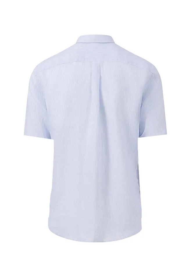 Sale Men FYNCHHATTON Maritime Short Arm Linen Shirt Crystal Bluewhitenightsummer Breeze Sale Men FYNCHHATTON Maritime Short Arm Linen Shirt Crystal Bluewhitenightsummer Breeze