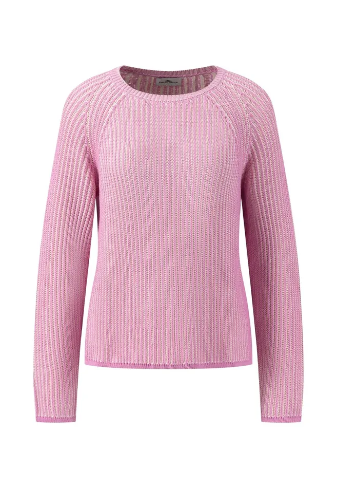 Sale Women FYNCHHATTON Cottonknit Sweater With Duotone Effect Taupefondant Pink Sale Women FYNCHHATTON Cottonknit Sweater With Duotone Effect Taupefondant Pink