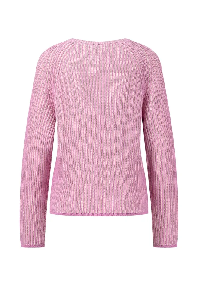 Sale Women FYNCHHATTON Cottonknit Sweater With Duotone Effect Taupefondant Pink Sale Women FYNCHHATTON Cottonknit Sweater With Duotone Effect Taupefondant Pink