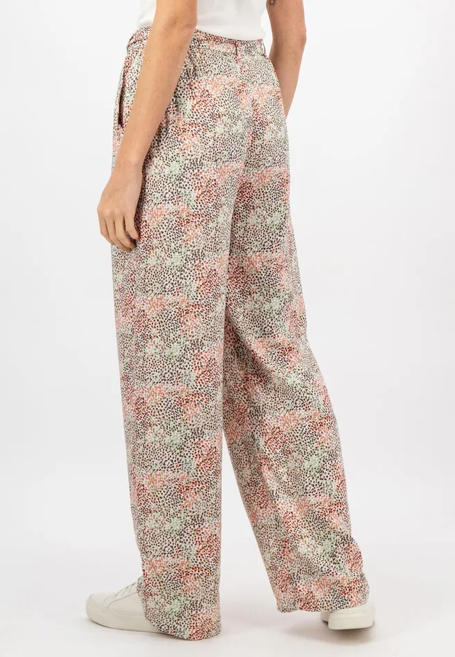Sale Women FYNCHHATTON Summer Wide Leg Pants With Minimal Print Reed Green Sale Women FYNCHHATTON Summer Wide Leg Pants With Minimal Print Reed Green