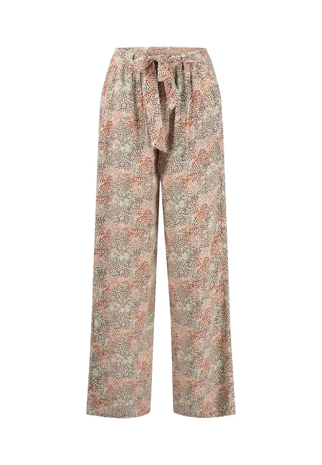 Sale Women FYNCHHATTON Summer Wide Leg Pants With Minimal Print Reed Green Sale Women FYNCHHATTON Summer Wide Leg Pants With Minimal Print Reed Green