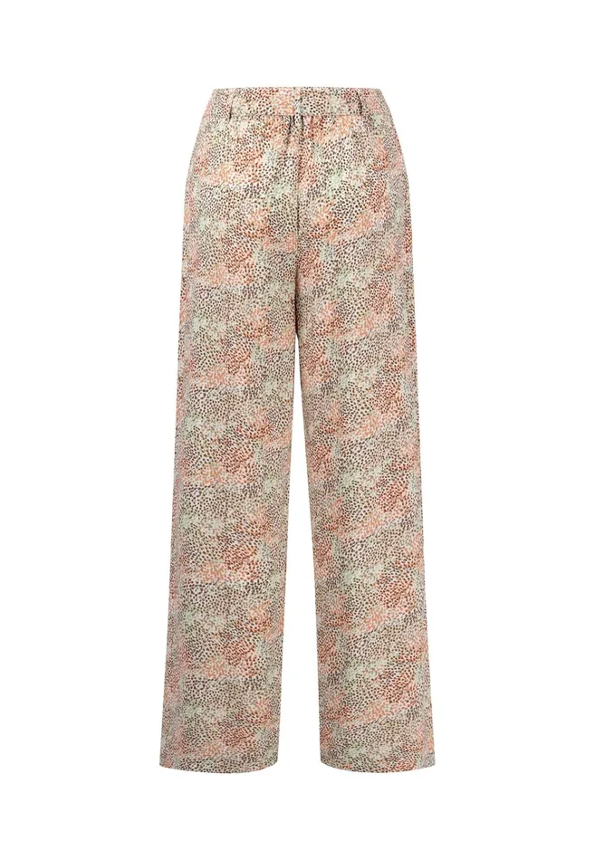 Sale Women FYNCHHATTON Summer Wide Leg Pants With Minimal Print Reed Green Sale Women FYNCHHATTON Summer Wide Leg Pants With Minimal Print Reed Green