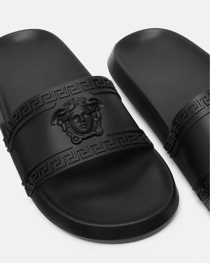 Sandals and Slides Men Versace Palazzo Sliders Black