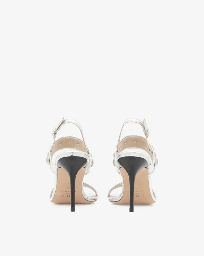 Sandals Women IRO CHLORITE SILVER HIGHHEELED LEATHER SANDALS