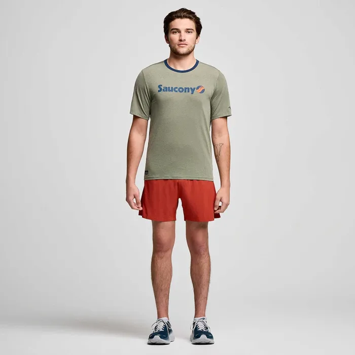 Saucony Stopwatch Graphic Short Sleeve Bough Heather Graphic Men Tops Saucony Stopwatch Graphic Short Sleeve Bough Heather Graphic Men Tops