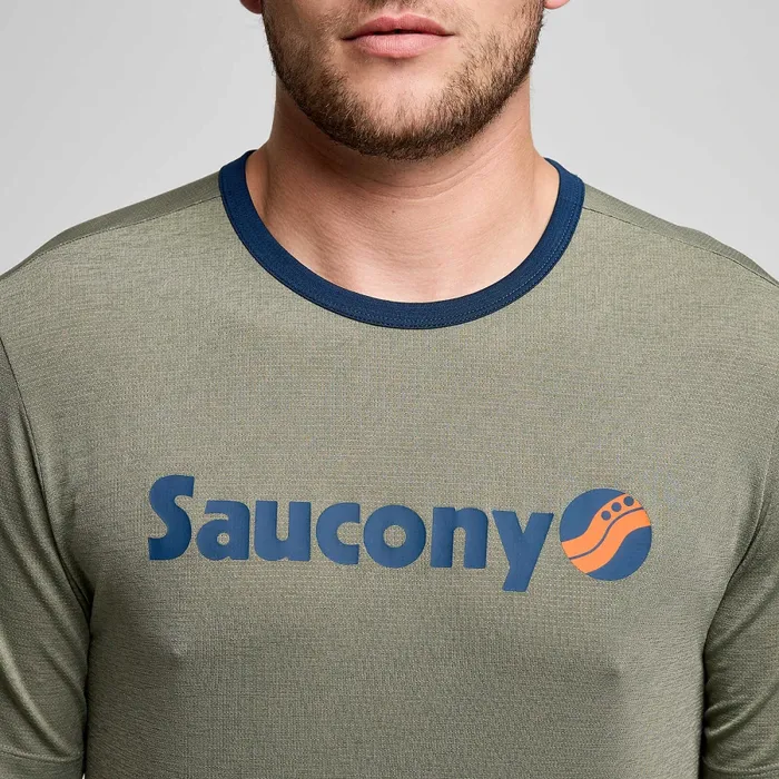 Saucony Stopwatch Graphic Short Sleeve Bough Heather Graphic Men Tops Saucony Stopwatch Graphic Short Sleeve Bough Heather Graphic Men Tops