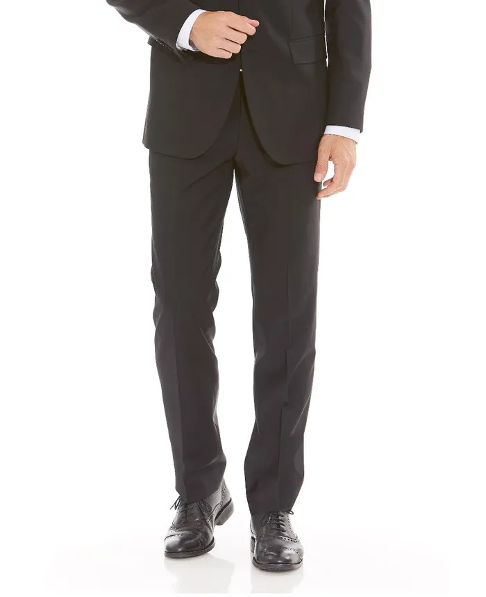 Savile Row Company Black WoolBlend Suit Trousers Men Suit Trousers
