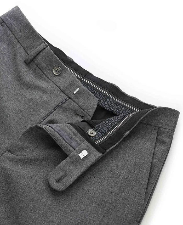 Savile Row Company Black WoolBlend Suit Trousers Men Suit Trousers