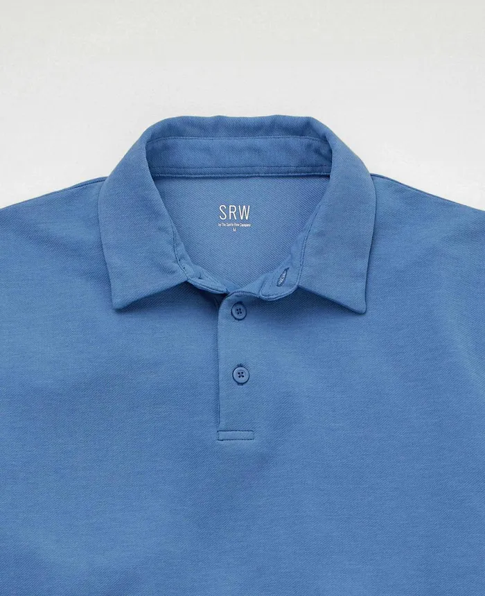 Savile Row Company Blue Short Sleeve Active Polo Shirt Mid Blue Men Polo Shirts Savile Row Company Blue Short Sleeve Active Polo Shirt Mid Blue Men Polo Shirts