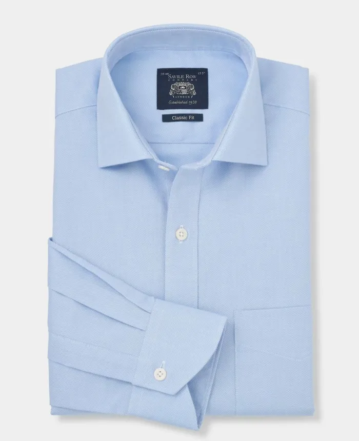 Savile Row Company Blue Textured Cotton Classic Fit Formal Shirt 8211 Single Cuff Blue Men Formal Shirts Savile Row Company Blue Textured Cotton Classic Fit Formal Shirt 8211 Single Cuff Blue Men Formal Shirts