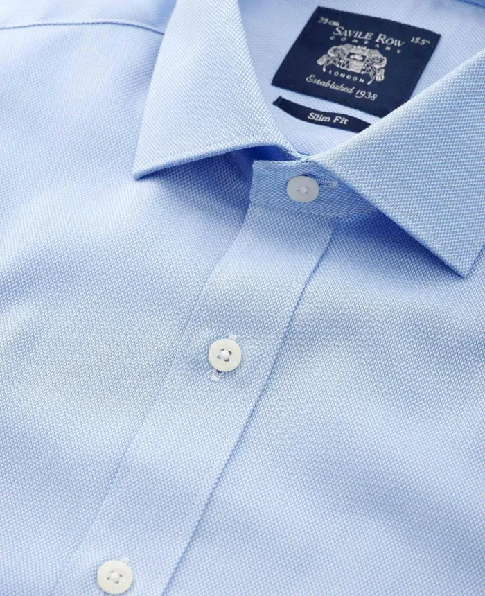 Savile Row Company Blue Textured Cotton Slim Fit Formal Shirt 8211 Double Cuff Blue Men Formal Shirts Savile Row Company Blue Textured Cotton Slim Fit Formal Shirt 8211 Double Cuff Blue Men Formal Shirts