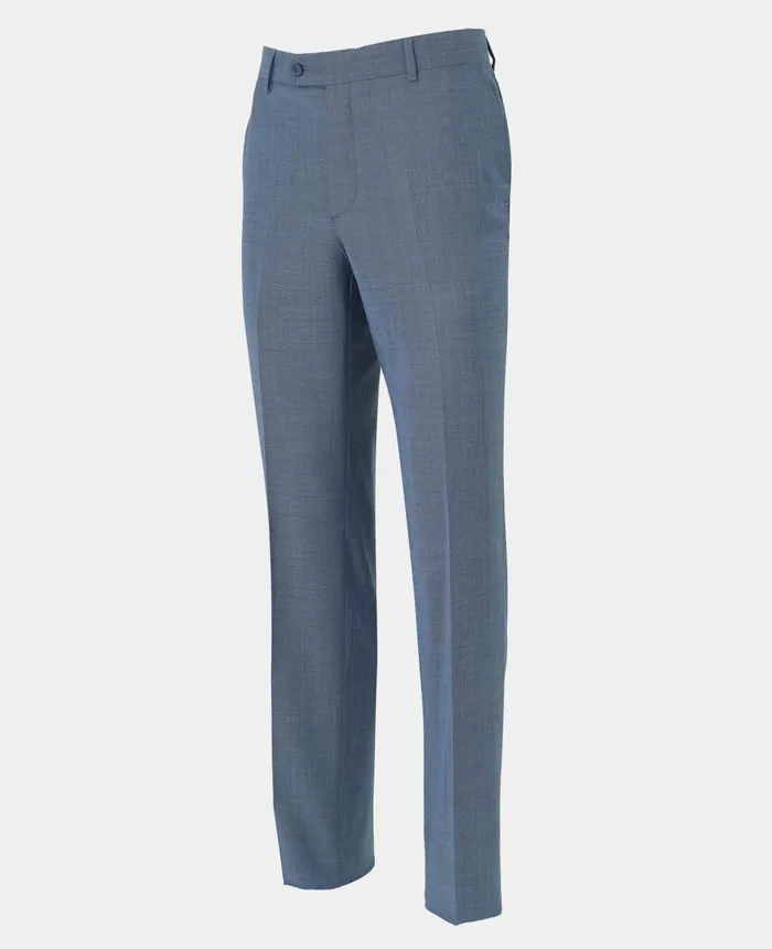 Savile Row Company Denim Navy Wool Blend Tailored Suit Men Tailored Suits