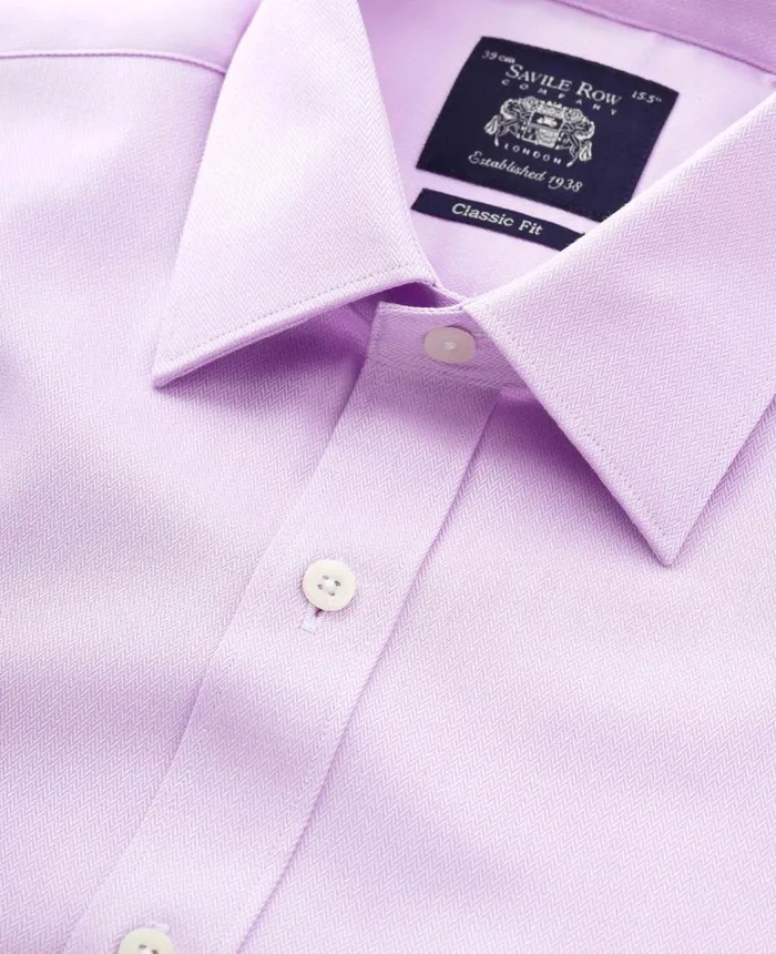 Savile Row Company Lilac Cotton Herringbone Classic Fit Formal Shirt 8211 Double Cuff Lilac Men Formal Shirts Savile Row Company Lilac Cotton Herringbone Classic Fit Formal Shirt 8211 Double Cuff Lilac Men Formal Shirts